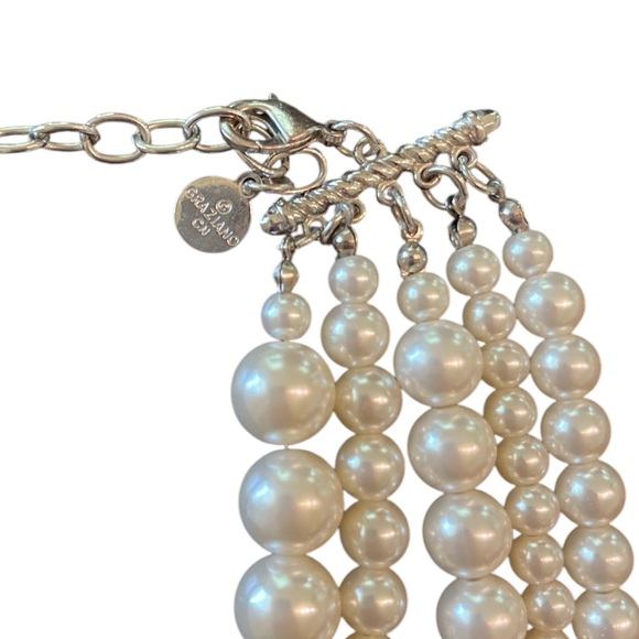 Elegant Multi-Strand Faux Pearl Necklace - Picture 11 of 12